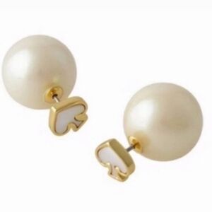$68 Kate Spade Everyday Spade Reversible Pearl Spade Stud Earrings